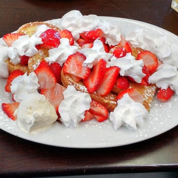 The Cook House - Fresh strawberries and whipped cream on French toast. Yum! (Today's special) - Breakfast & Brunch Near Me - Capitola, California The Cook House - Fresh strawberries and whipped cream on French toast. Yum! (Today's special) - Breakfast & Brunch Near Me - Capitola, California