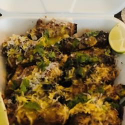 Tropi Cali Food Truck - Jerk chicken riblets. So tender and delicious delicious delicious. My husband is a graduate of Le Cordon Bleu and loves them.