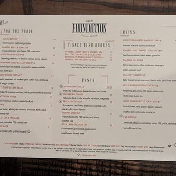 Foundation Social Eatery - Food menu (as of 9/2/2023) - New American Near Me - Alpharetta, Georgia