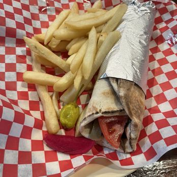 Jerusalem Grill - Shawarma Beef* with fries - Mediterranean Near Me - San Antonio, Texas