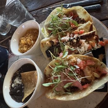 Le Papagayo - Carlsbad - Three Taco Plate with Birria, Shrimp and Mahi tacos. - Bars Near Me - Carlsbad, California