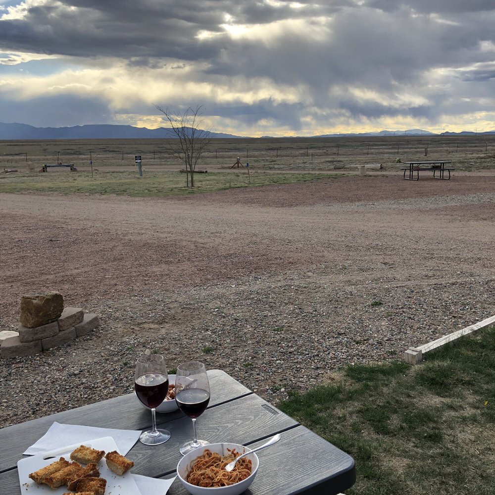 Haggards Rv Campground - Could a simple spaghetti dinner come with more stunning views?!?! - RV Parks Near Me - Pueblo, Colorado Haggards Rv Campground - Could a simple spaghetti dinner come with more stunning views?!?! - RV Parks Near Me - Pueblo, Colorado
