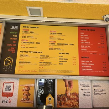 Chick Next Door - Menu (July 2025) - Chicken Shop Near Me - Glendale, California Chick Next Door - Menu (July 2025) - Chicken Shop Near Me - Glendale, California