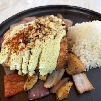 Amar - Salmon with Rice - Peruvian Near Me - El Paso, Texas Amar - Salmon with Rice - Peruvian Near Me - El Paso, Texas
