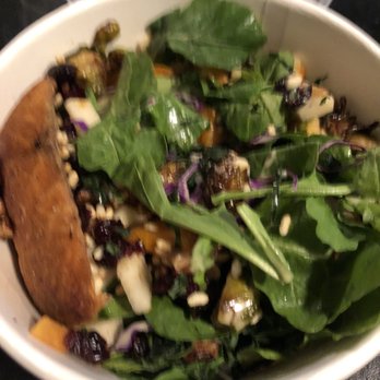Flower Child - Butternut Squash & Organic Pear salad with added salmon. Extremely delicious! - Salad Near Me - Del Mar, California Flower Child - Butternut Squash & Organic Pear salad with added salmon. Extremely delicious! - Salad Near Me - Del Mar, California