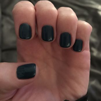 Jericho Nails - Love this dark green color! - Nail Salons Near Me - Floral Park, New York