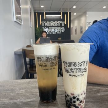 Thirsty Waters - Dragon Well Green Tea - Bubble Tea Near Me - Rowland Heights, California