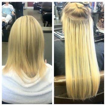 Micro Link Hair Extension System Before And During Application Yelp