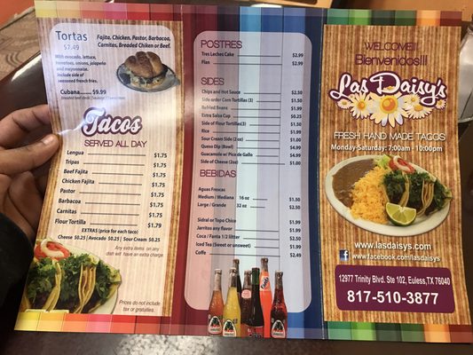 Menu photo 8 Las Daisy's Taqueria Euless, TX Menu photo 8 Las Daisy's Taqueria Euless, TX