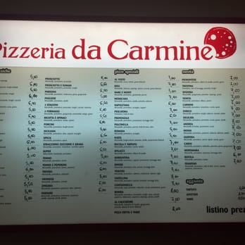 Pizzeria da Carmine - Menu - Pizza Near Me - Vicenza, Virgin Islands Pizzeria da Carmine - Menu - Pizza Near Me - Vicenza, Virgin Islands