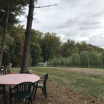 The Orchard At Doc Waters Cidery - Table next to the orchard! - Cideries Near Me - Germantown, Maryland