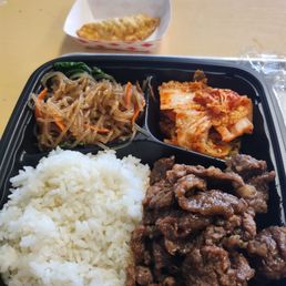 #12 Grilled Beef bulgogi Plate, Kimchi, Japchae, Rice- white steam rice, Dumpling 2pcs #12 Grilled Beef bulgogi Plate, Kimchi, Japchae, Rice- white steam rice, Dumpling 2pcs