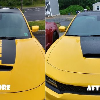 Veneton Auto Solutions - Vinyl swap out on hood of my 2017 392 Daytona - Auto Detailing Near Me - Pawtucket, Rhode Island