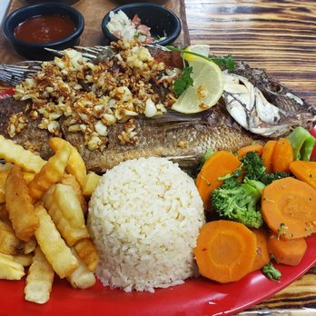 Los Cabos Seafood - The fried Tilapia, steamed vegetables and rice was delicious. The generous garlic coated on the fish gave it a nice kick. - Seafood Near Me - El Paso, Texas Los Cabos Seafood - The fried Tilapia, steamed vegetables and rice was delicious. The generous garlic coated on the fish gave it a nice kick. - Seafood Near Me - El Paso, Texas