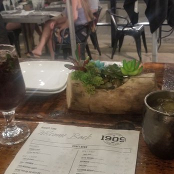1909 - Cocktails from left to right, Whisk it for the biscuit and Mule with Tito's - Bars Near Me - Temecula, California