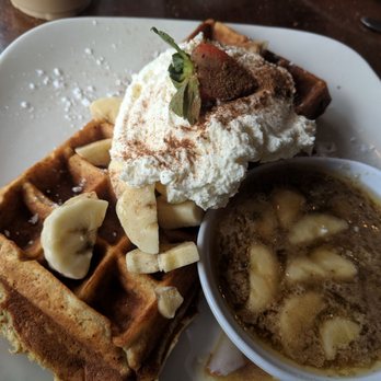 Iron Roost - Banana foster with cinnamon rum sauce = da bomb! - Breakfast & Brunch Near Me - Ballston Spa, New York