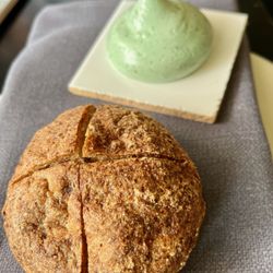 Kødbyens Fiskebar - Sourdough loaf and seaweed butter.