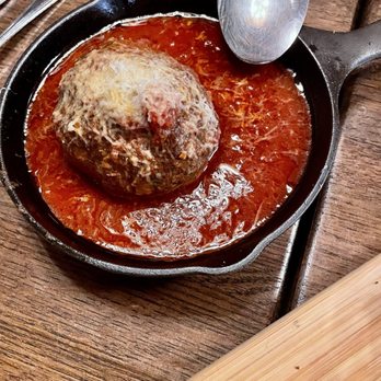 Pizzeria Irene - Meatball...massive, but also very meaty - Pizza Near Me - Orange, California Pizzeria Irene - Meatball...massive, but also very meaty - Pizza Near Me - Orange, California
