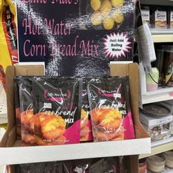 Drug Emporium - Lillie Mae's Hot Water Cornbread Mix. Just add water.