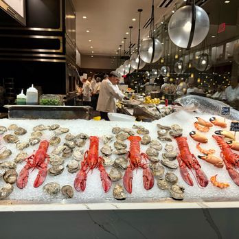 Ocean 44 - Another pic of seafood display and kitchen view - Seafood Near Me - Scottsdale, Arizona