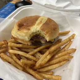 Cheeseburger and fries Cheeseburger and fries