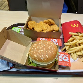 McDonald's - a tray of food including a burger and fries - Fast Food Near Me - Denver, Colorado McDonald's - a tray of food including a burger and fries - Fast Food Near Me - Denver, Colorado