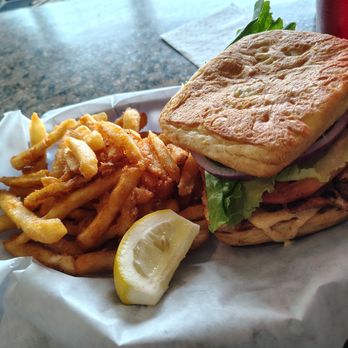 Breeze Inn - Salmon sandwich - Hotels Near Me - Seward, Alaska
