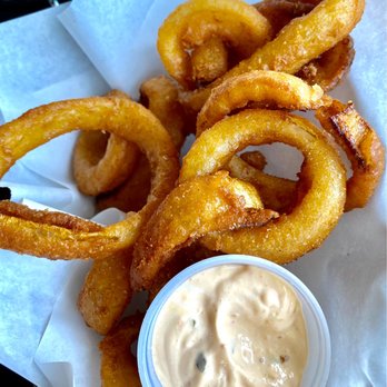 The View - Beer batter onion rings delicious! Serving larger than looks here. - American Near Me - Kailua-Kona, Hawaii The View - Beer batter onion rings delicious! Serving larger than looks here. - American Near Me - Kailua-Kona, Hawaii