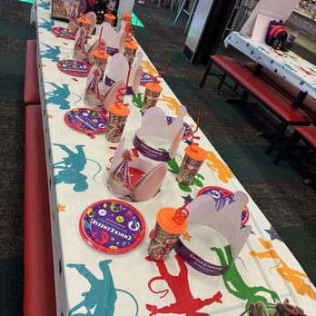 Chuck E. Cheese - The table was set up when we arrived! - Pizza Near Me - San Diego, California Chuck E. Cheese - The table was set up when we arrived! - Pizza Near Me - San Diego, California