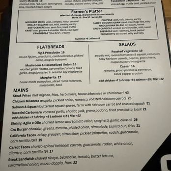 Cru Cellars - Menu - Wine Bars Near Me - Tampa, Florida