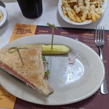 Gold Star - Turkey sandwich and Garlic Parmesan Fries! - Fast Food Near Me - Cincinnati, Ohio Gold Star - Turkey sandwich and Garlic Parmesan Fries! - Fast Food Near Me - Cincinnati, Ohio