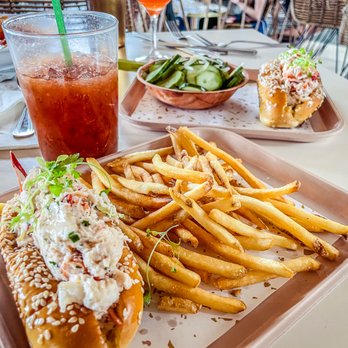 Hello, Sailor - lobster rolls, duke mayonnaise, and tarragon with beef fat fries and homemade pickles for sides. - Seafood Near Me - Cornelius, North Carolina