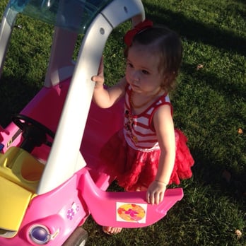 Mountain View Park - She even found a car to play with ... if you have any of these this is a great park to bring them. - Parks Near Me - Lake Forest, California