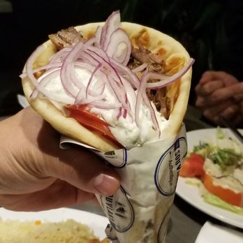 Souvlaki Authentique - Pork souvlaki sandwich, really large - Greek Near Me - L'Île-Perrot, Quebec Souvlaki Authentique - Pork souvlaki sandwich, really large - Greek Near Me - L'Île-Perrot, Quebec