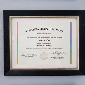Tranquil Heart - I display my Master's of Divinity diploma in my healing space because the positive energy it emits helps one achieve his or her potential. - Reiki Near Me - Rochester, New York
