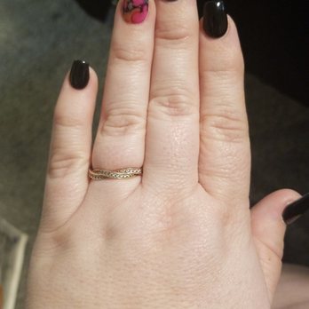 AA Nails & Spa - Black acrylic nails with a marbled design on the ring finger. - Skin Care Near Me - Murray, Utah AA Nails & Spa - Black acrylic nails with a marbled design on the ring finger. - Skin Care Near Me - Murray, Utah