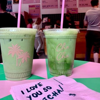 Cha Cha Matcha - Iced Matcha Chai (left) and Iced Matcha Latte (right) - Coffee & Tea Near Me - New York, New York