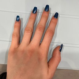 Full set with I believe D120 regular polish. Coffin shaped