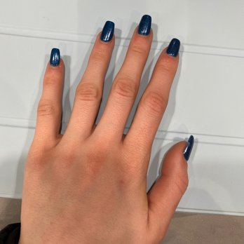 Sparadise Nails - Full set with I believe D120 regular polish. Coffin shaped - Nail Salons Near Me - Ballwin, Missouri