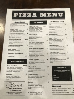 Olive's Pizza and Sandwiches by null