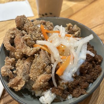 Petit Potato - Taiwanese Style Minced Pork on Rice w/ Popcorn Chicken - Taiwanese Near Me - Toronto, Ontario