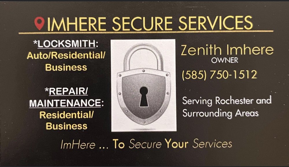 IMHERE SECURE SERVICES Rochester, New York Keys & Locksmiths