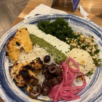 Luna Grill University Center - Santorini Bowl - Mediterranean Near Me - Irvine, California Luna Grill University Center - Santorini Bowl - Mediterranean Near Me - Irvine, California