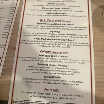 Modern Agave - Menu - Spanish Near Me - Prescott, Arizona