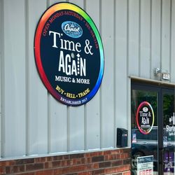 Time & Again - Music and More - Exterior business signage