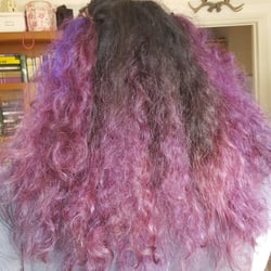 Headmasters - I added the purple after she expertly lifted my dark hair to a lighter shade.