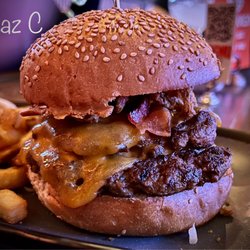 BBQ Bacon Smashburger - Closeup