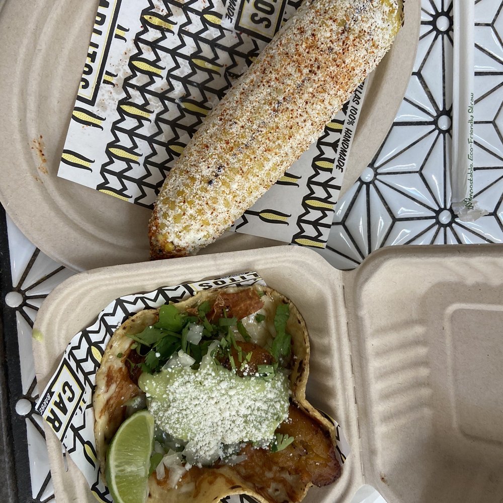 Carlitos Barbecue Taqueria - Mexican Street Corn and Vegetrian Taco with Sweet Plantain - Barbeque Near Me - Paramus, New Jersey Carlitos Barbecue Taqueria - Mexican Street Corn and Vegetrian Taco with Sweet Plantain - Barbeque Near Me - Paramus, New Jersey
