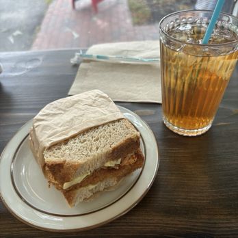 Luncheonette - Tofu katsu sandwich, iced tea - Salad Near Me - Portland, Maine Luncheonette - Tofu katsu sandwich, iced tea - Salad Near Me - Portland, Maine