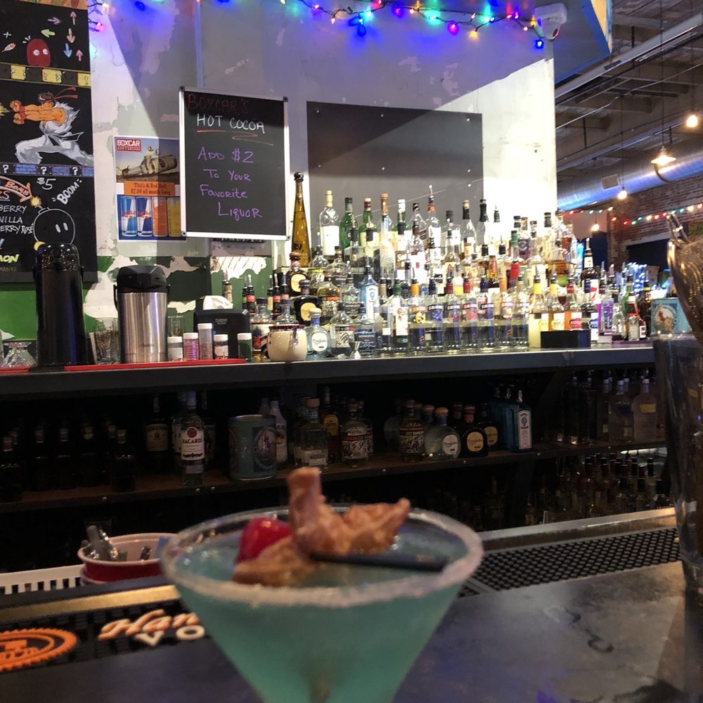 Boxcar Bar + Arcade - Wonder Woman Cocktail - Bars Near Me - Durham, North Carolina